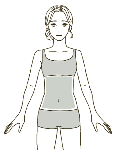 腹(上部・下部・側部)