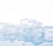 ice cubes on white background. studio shot