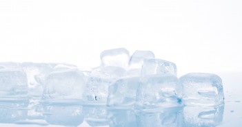 ice cubes on white background. studio shot