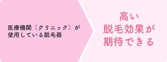 医療機関（クリニック）が使用している脱毛器 脱毛効果が高い