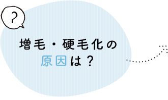 増毛・硬毛化の原因は？