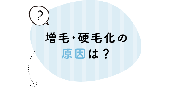 増毛・硬毛化の原因は？