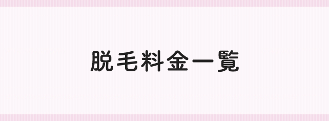 脱毛料金一覧