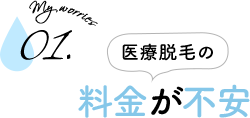 医療脱毛の料金が不安