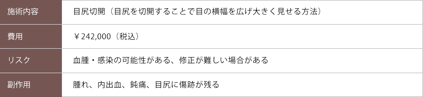 目尻切開【症例No.195】