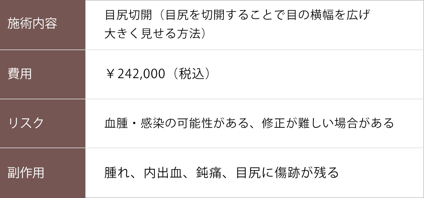 目尻切開【症例No.195】