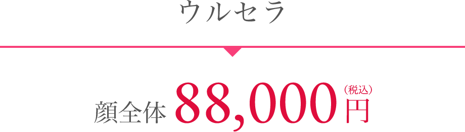 ウルセラ 顔全体 88,000円（税込）