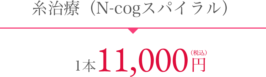 糸治療（N-cogスパイラル） 1本 11,000円（税込）