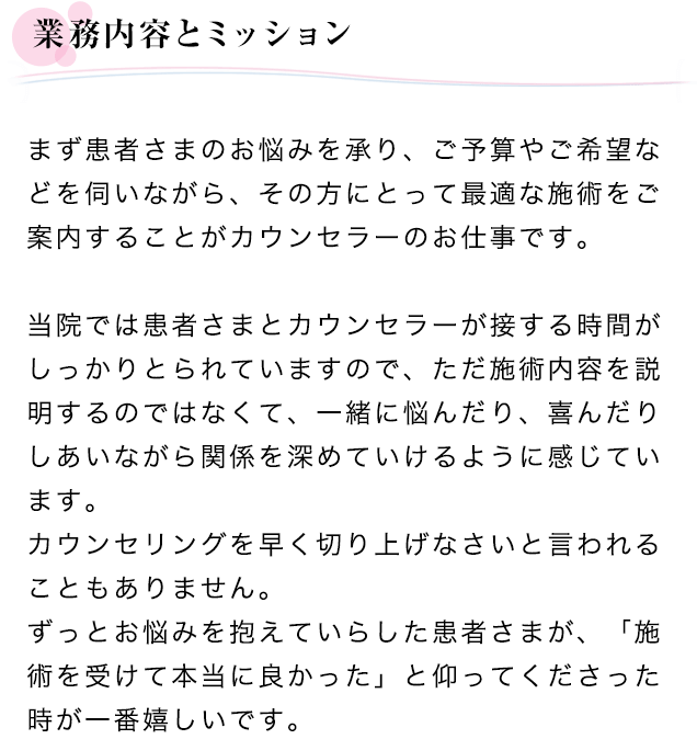 業務内容とミッション