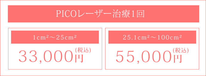 PICOレーザー18,000円／1cm2
